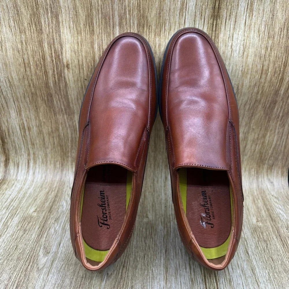 Florsheim Midtown Moc Toe Loafers Men's Size 11.5 D Brown Leather Slip On Shoes